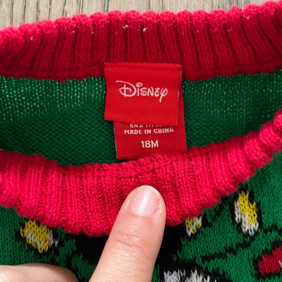 Disney Christmas Sweater Mickey Mouse | Size 18M - Picture 3 of 4
